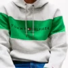Felpa con cappuccio e logo a blocchi di colore