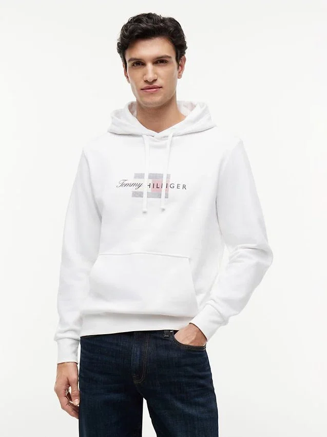 Felpa con cappuccio e logo Script Flag Felpa con cappuccio e logo Script Flag