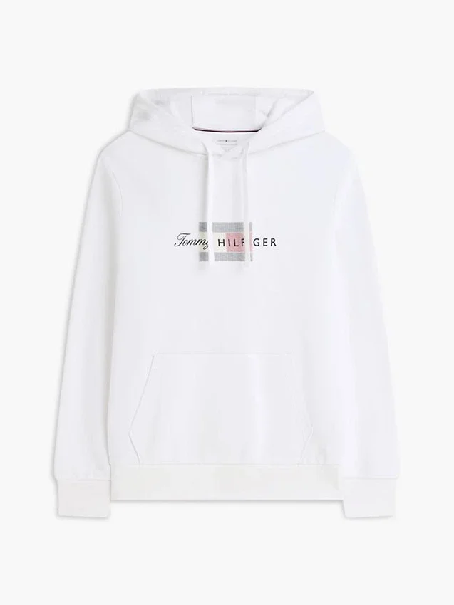 Felpa con cappuccio e logo Script Flag Felpa con cappuccio e logo Script Flag