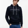 Felpa con cappuccio e logo Tommy ricamato Felpa con cappuccio e logo Tommy ricamato