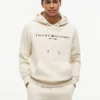 Felpa con cappuccio e logo Tommy ricamato Felpa con cappuccio e logo Tommy ricamato