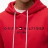 Felpa con cappuccio e logo Tommy ricamato Felpa con cappuccio e logo Tommy ricamato