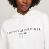 Felpa con cappuccio e logo Tommy ricamato Felpa con cappuccio e logo Tommy ricamato