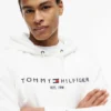 Felpa con cappuccio e logo Tommy ricamato Felpa con cappuccio e logo Tommy ricamato
