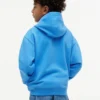Felpa con cappuccio e zip con bandiera tono su tono per bambini