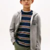 Felpa con cappuccio e zip con logo per bambini Felpa con cappuccio e zip con logo per bambini