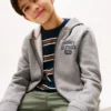 Felpa con cappuccio e zip con logo per bambini Felpa con cappuccio e zip con logo per bambini