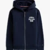 Felpa con cappuccio e zip con logo per bambini Felpa con cappuccio e zip con logo per bambini