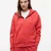Felpa con cappuccio e zip dal taglio comodo Felpa con cappuccio e zip dal taglio comodo