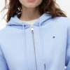 Felpa con cappuccio e zip dal taglio comodo