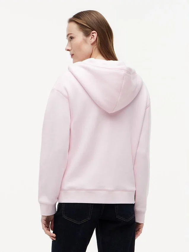 Felpa con cappuccio e zip dal taglio comodo Felpa con cappuccio e zip dal taglio comodo