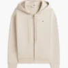 Felpa con cappuccio e zip dal taglio comodo Felpa con cappuccio e zip dal taglio comodo