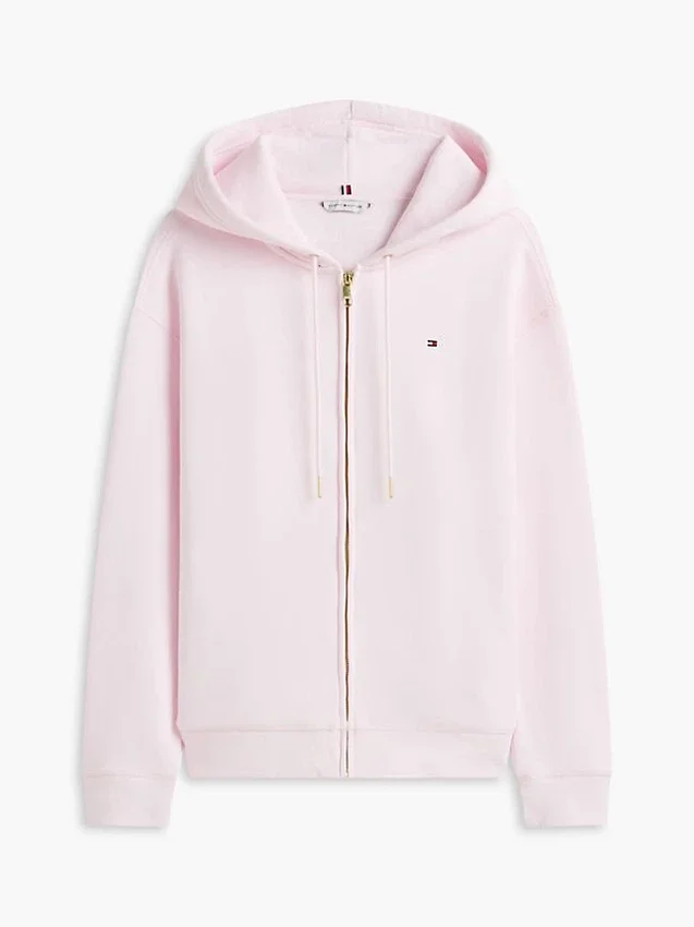Felpa con cappuccio e zip dal taglio comodo Felpa con cappuccio e zip dal taglio comodo