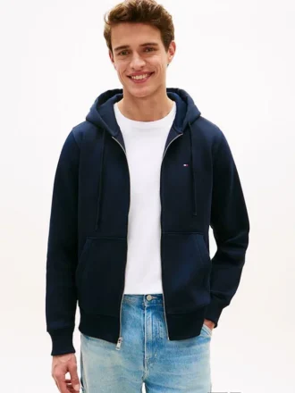 Felpa con cappuccio e zip Essential