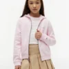Felpa con cappuccio e zip per bambini con logo Tommy in stile college Felpa con cappuccio e zip per bambini con logo Tommy in stile college