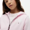 Felpa con cappuccio e zip per bambini con logo Tommy in stile college Felpa con cappuccio e zip per bambini con logo Tommy in stile college