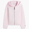 Felpa con cappuccio e zip per bambini con logo Tommy in stile college Felpa con cappuccio e zip per bambini con logo Tommy in stile college