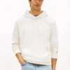 Felpa con cappuccio in jacquard di velluto con logo bandiera su tutta la superficie Felpa con cappuccio in jacquard di velluto con logo bandiera su tutta la superficie