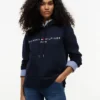 Felpa con cappuccio in pile con logo Tommy Felpa con cappuccio in pile con logo Tommy