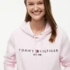 Felpa con cappuccio in pile con logo Tommy Felpa con cappuccio in pile con logo Tommy