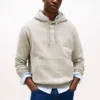 Felpa con cappuccio melange con logo Hilfiger Crest