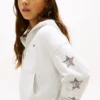 Felpa con cappuccio per bambini con logo a stella in strass