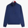 Felpa con logo bandiera e zip a un quarto Felpa con logo bandiera e zip a un quarto