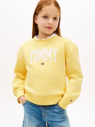 Felpa con logo Tommy per bambina