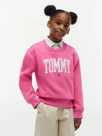 Felpa con logo Tommy per bambina