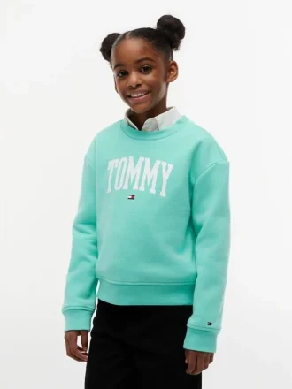 Felpa con logo Tommy per bambina