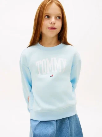 Felpa con logo Tommy per bambina