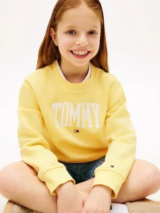 Felpa con logo Tommy per bambina