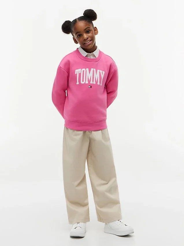 Felpa con logo Tommy per bambina Felpa con logo Tommy per bambina