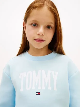 Felpa con logo Tommy per bambina