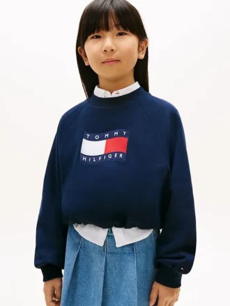 Felpa con logo Wavy Flag per bambini