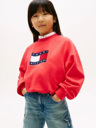 Felpa con logo Wavy Flag per bambini