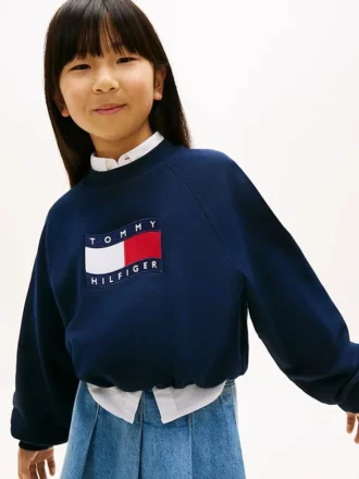 Felpa con logo Wavy Flag per bambini