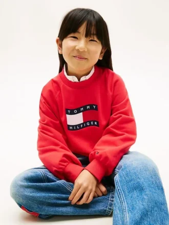 Felpa con logo Wavy Flag per bambini