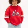 Felpa con stampa bandiera ondulata per bambini Felpa con stampa bandiera ondulata per bambini