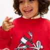 Felpa con stampa bandiera ondulata per bambini Felpa con stampa bandiera ondulata per bambini