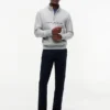 Felpa con zip a un quarto e logo Tommy