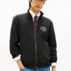 Felpa con zip in pile Flex con logo ad arco Felpa con zip in pile Flex con logo ad arco