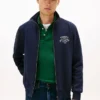 Felpa con zip in pile Flex con logo ad arco Felpa con zip in pile Flex con logo ad arco