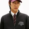Felpa con zip in pile Flex con logo ad arco Felpa con zip in pile Flex con logo ad arco