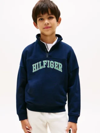 Felpa da bambino con zip a un quarto