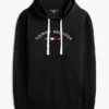 Felpa da notte con cappuccio in piqué con logo Hilfiger Felpa da notte con cappuccio in piqué con logo Hilfiger