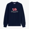 Felpa girocollo con logo bandiera ondulata Felpa girocollo con logo bandiera ondulata