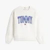 Felpa girocollo con logo Tommy in stile college Felpa girocollo con logo Tommy in stile college