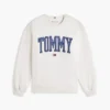 Felpa girocollo con logo Tommy in stile college Felpa girocollo con logo Tommy in stile college