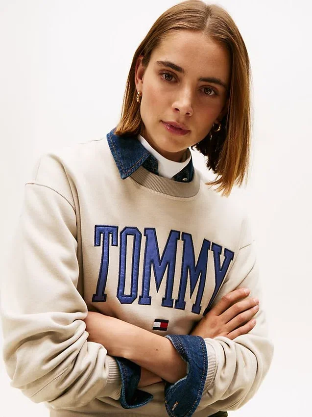 Felpa girocollo con logo Tommy Varsity Felpa girocollo con logo Tommy Varsity